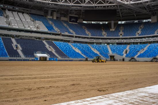 Returfing starts at St.Petersburg Arena