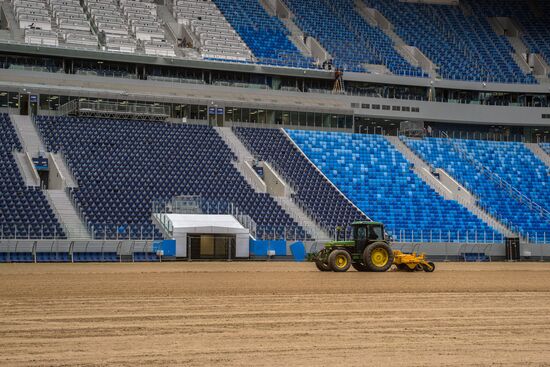 Returfing starts at St.Petersburg Arena