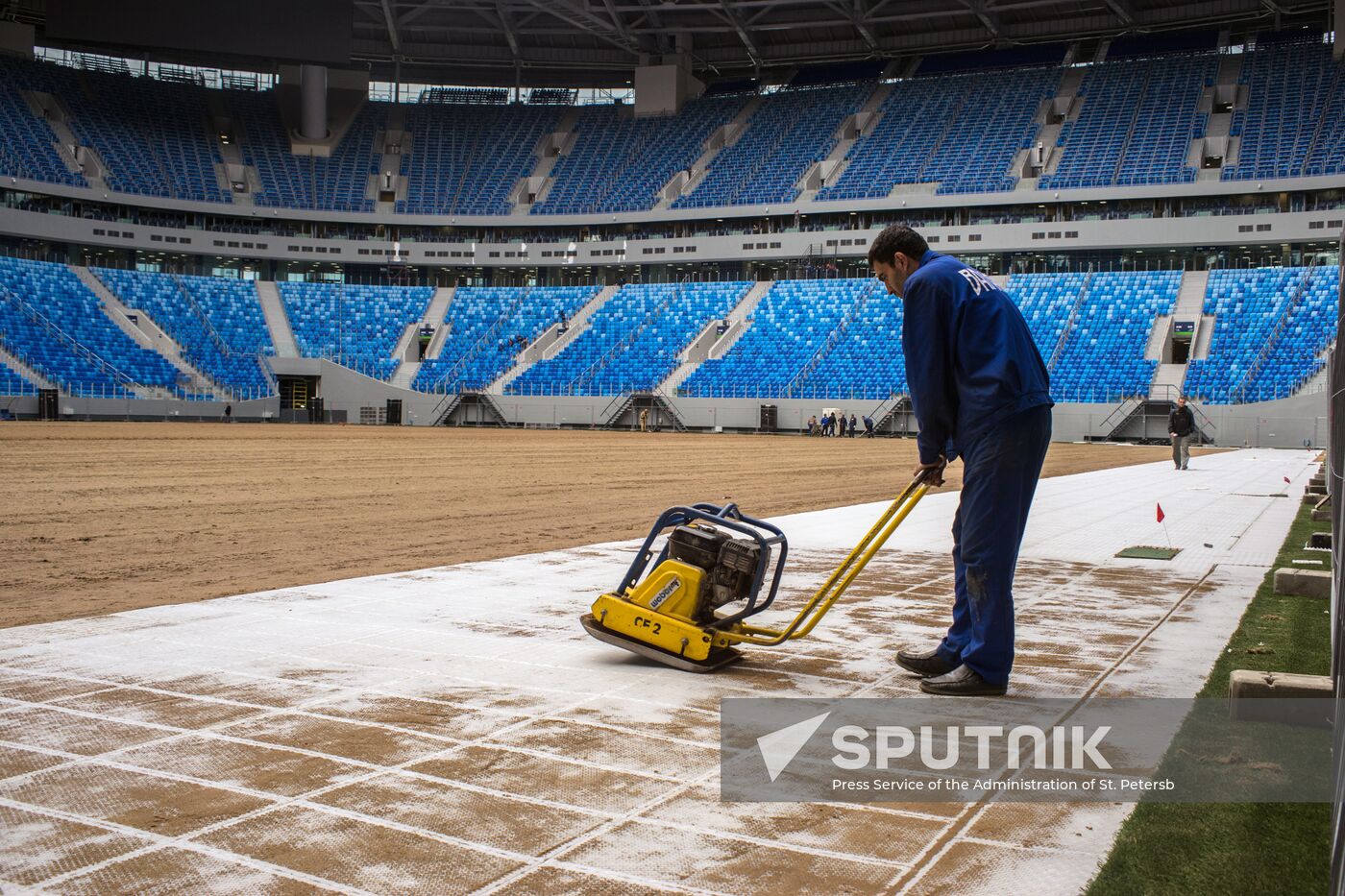 Returfing starts at St.Petersburg Arena
