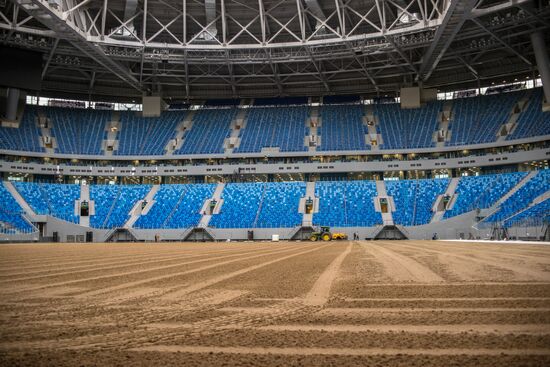 Returfing starts at St.Petersburg Arena