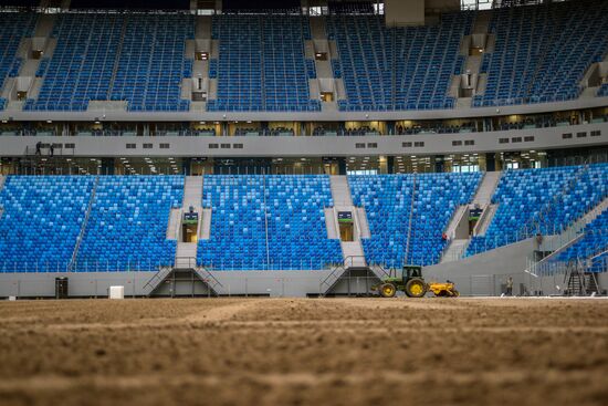 Returfing starts at St.Petersburg Arena