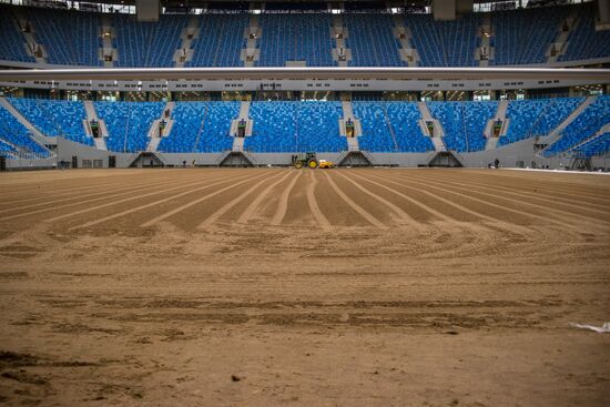 Returfing starts at St.Petersburg Arena