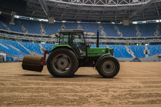 Returfing starts at St.Petersburg Arena