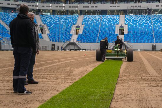 Returfing starts at St.Petersburg Arena
