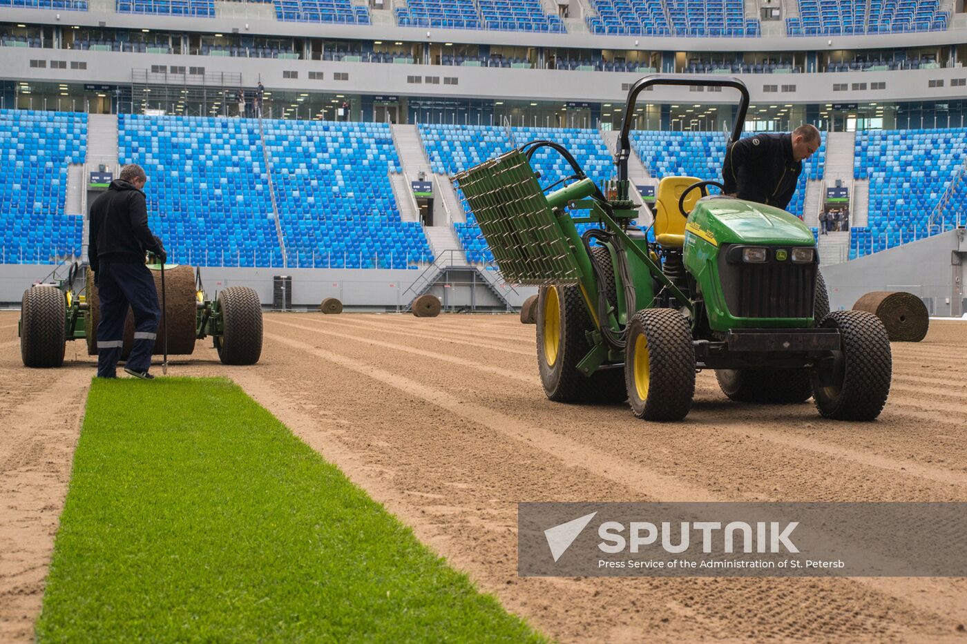 Returfing starts at St.Petersburg Arena