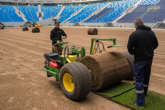 Returfing starts at St.Petersburg Arena