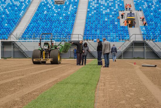 Returfing starts at St.Petersburg Arena