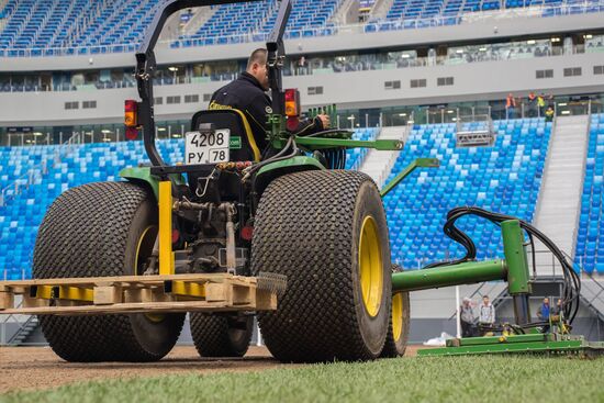 Returfing starts at St.Petersburg Arena