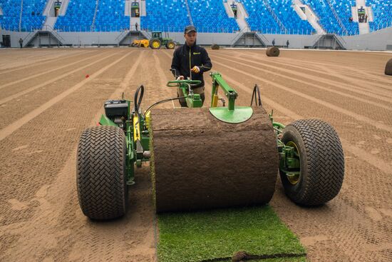 Returfing starts at St.Petersburg Arena
