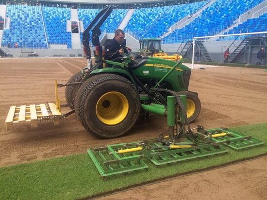 Returfing starts at St.Petersburg Arena