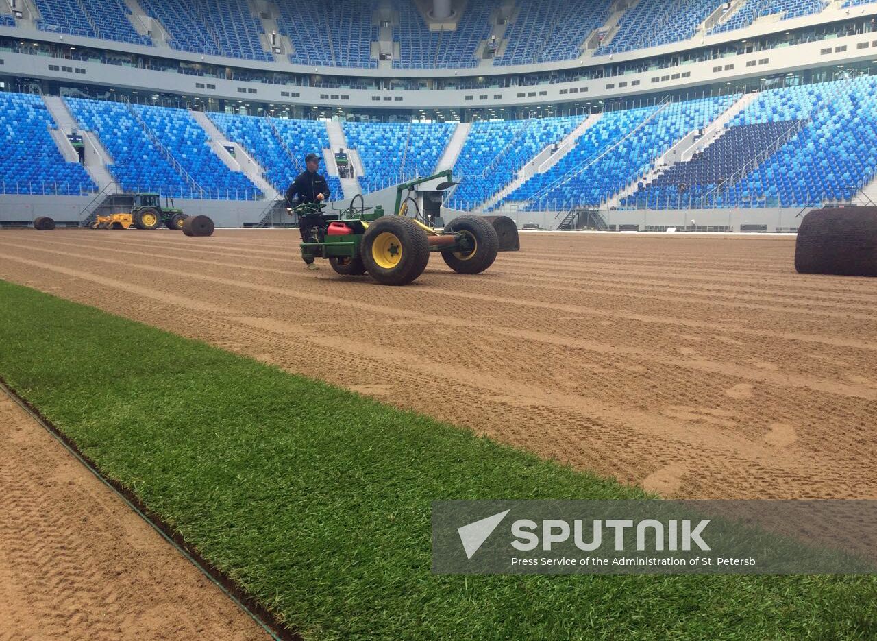 Returfing starts at St.Petersburg Arena