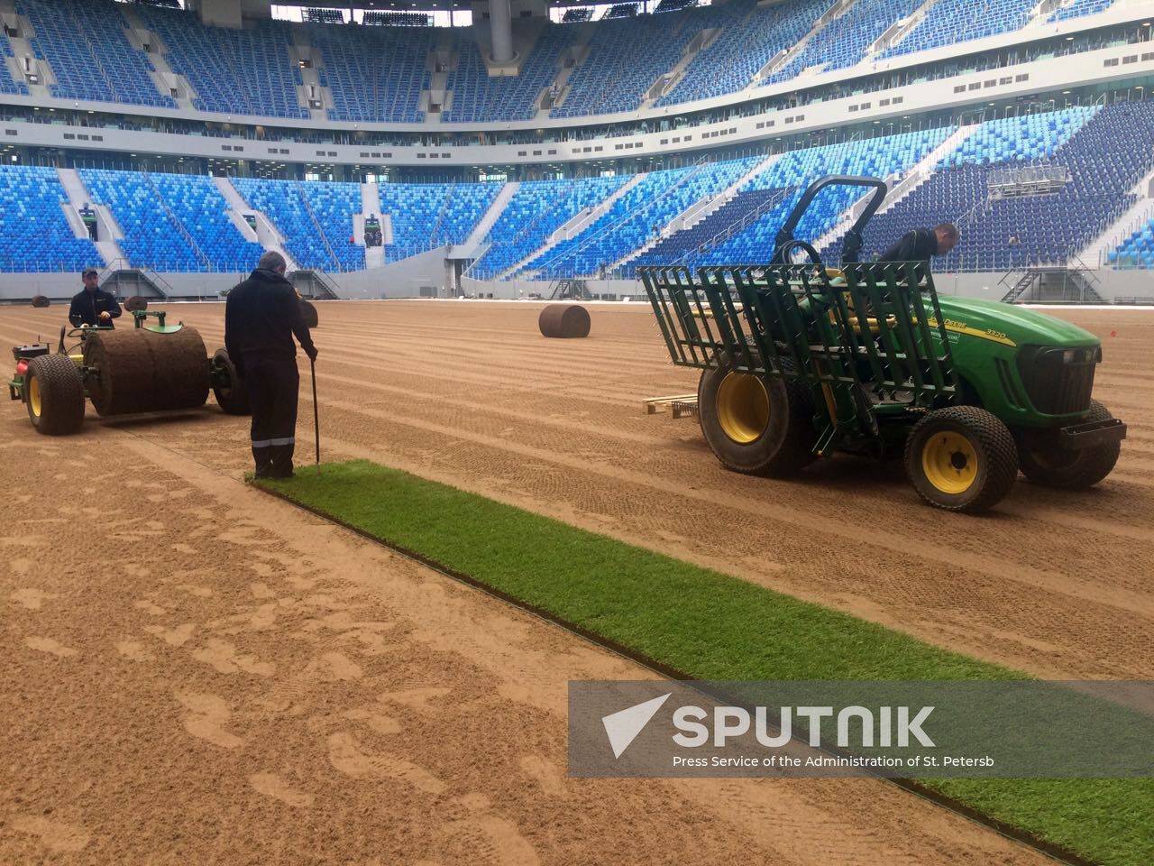 Returfing starts at St.Petersburg Arena