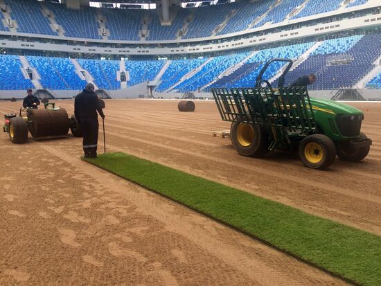Returfing starts at St.Petersburg Arena