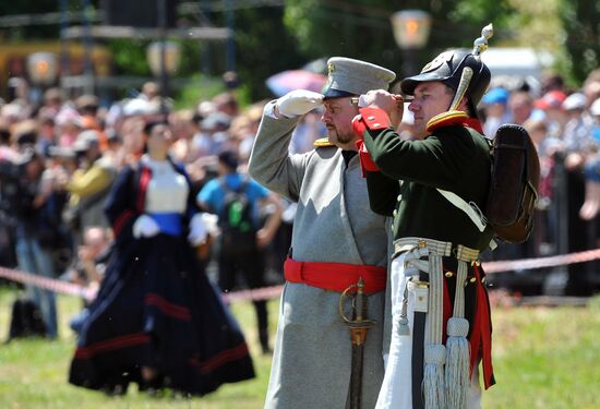 Military reenactment in Rostov Region