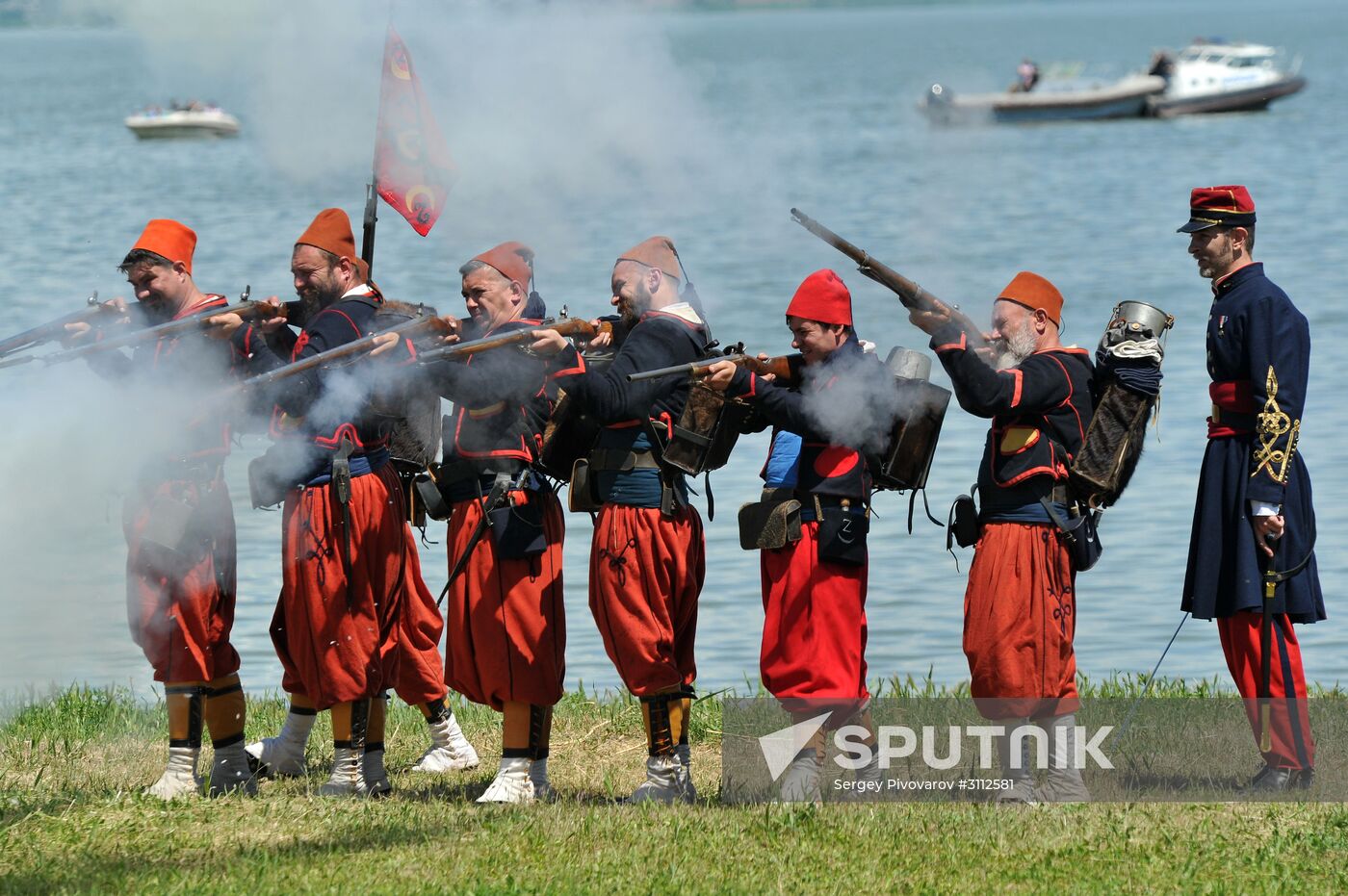 Military reenactment in Rostov Region