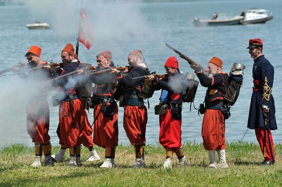 Military reenactment in Rostov Region