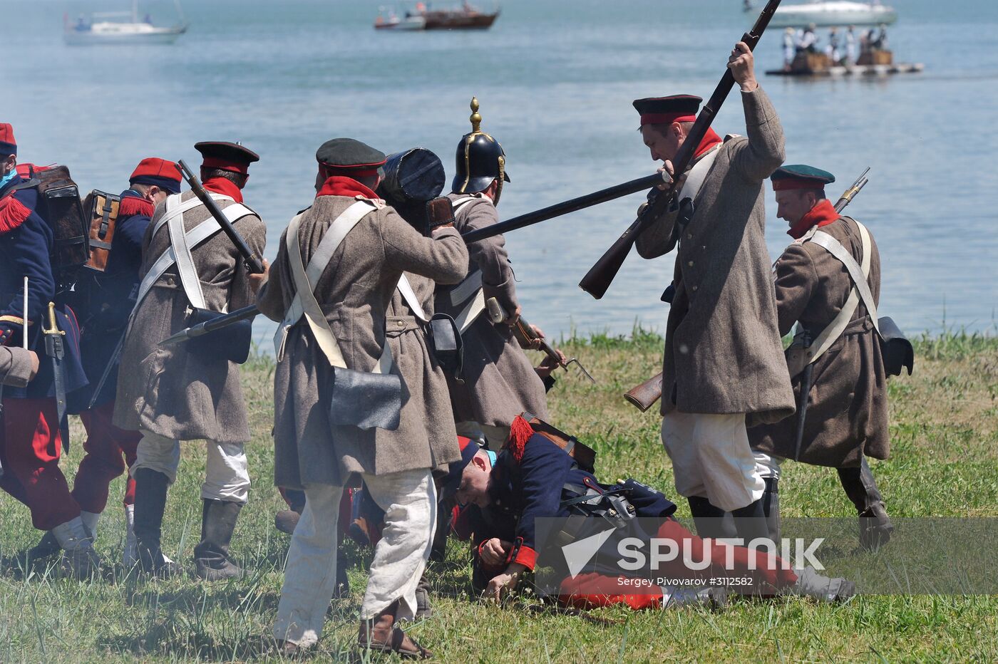 Military reenactment in Rostov Region