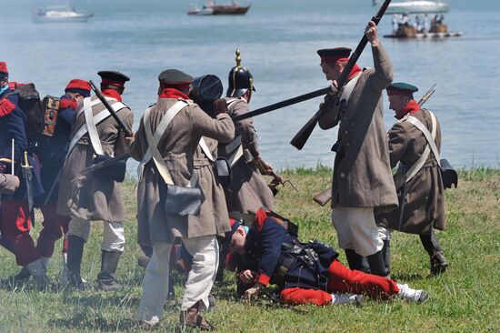 Military reenactment in Rostov Region