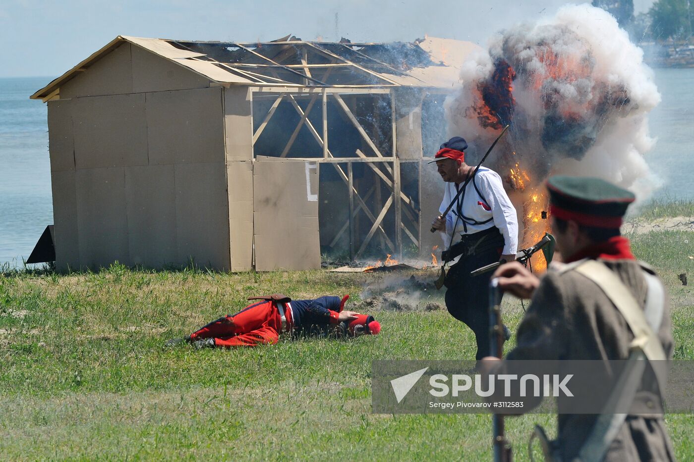 Military reenactment in Rostov Region