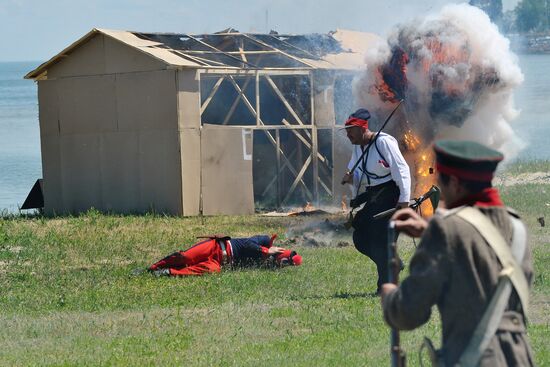 Military reenactment in Rostov Region