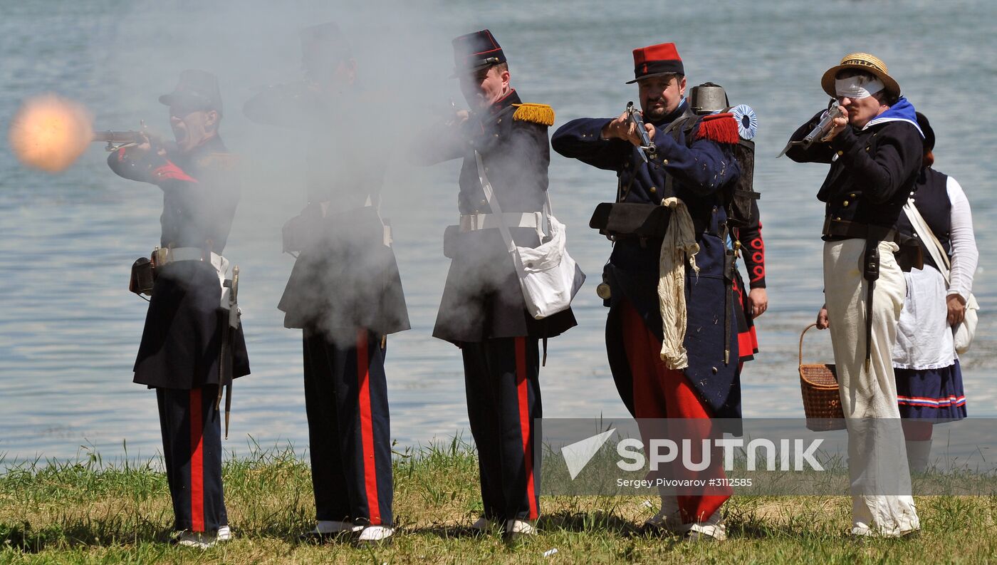 Military reenactment in Rostov Region