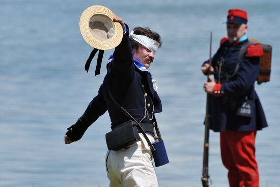 Military reenactment in Rostov Region