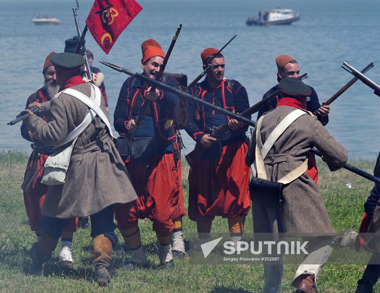 Military reenactment in Rostov Region