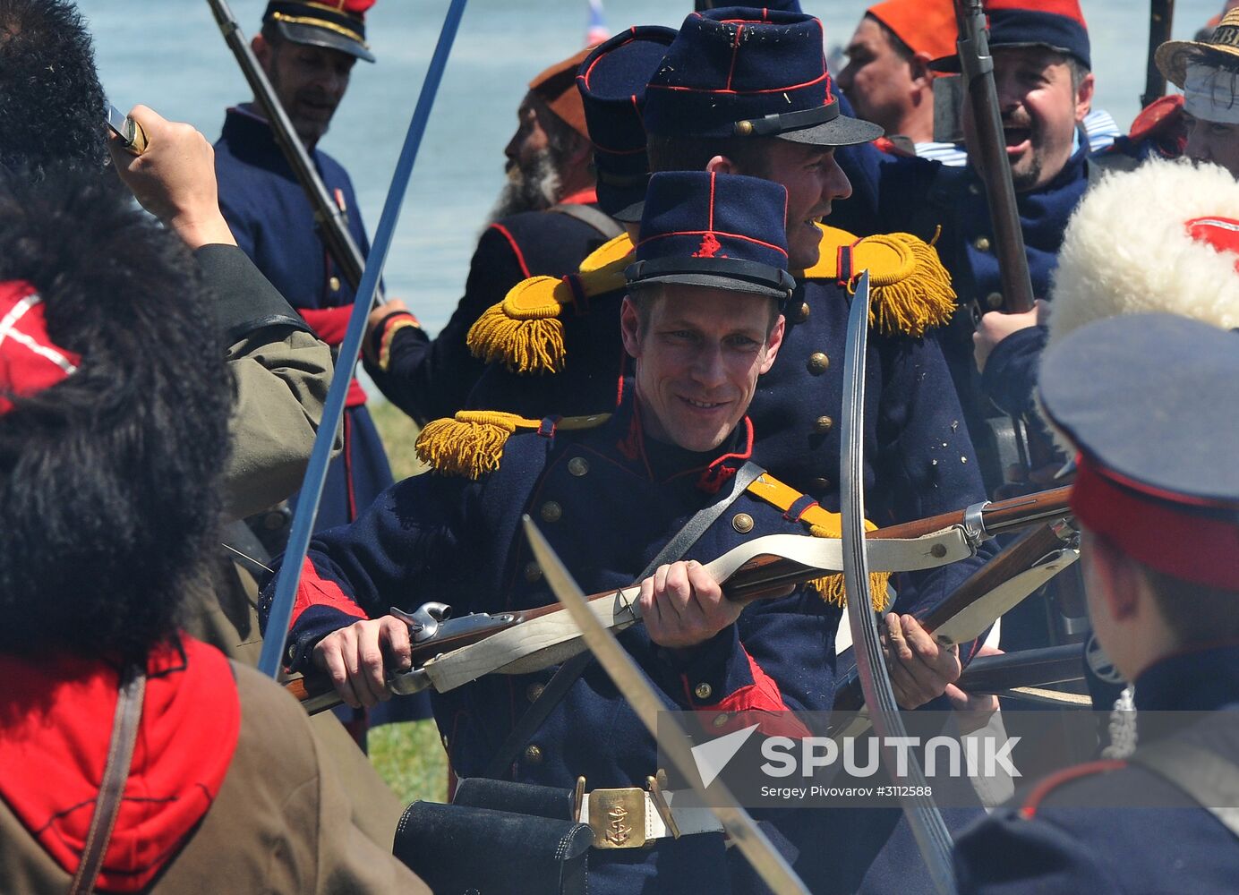 Military reenactment in Rostov Region