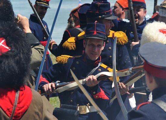 Military reenactment in Rostov Region