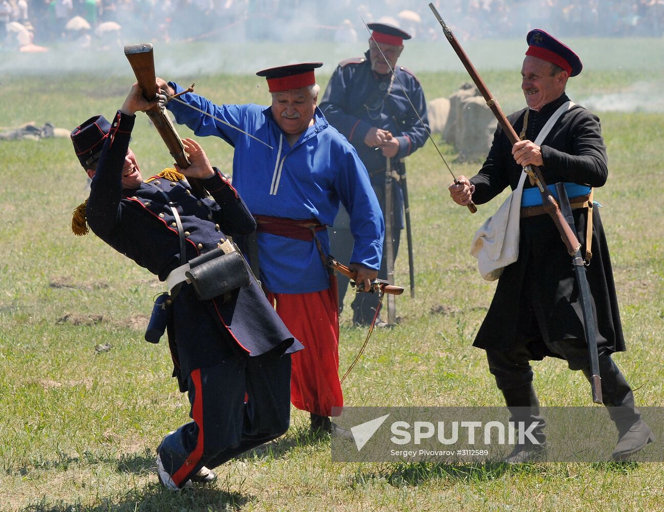 Military reenactment in Rostov Region