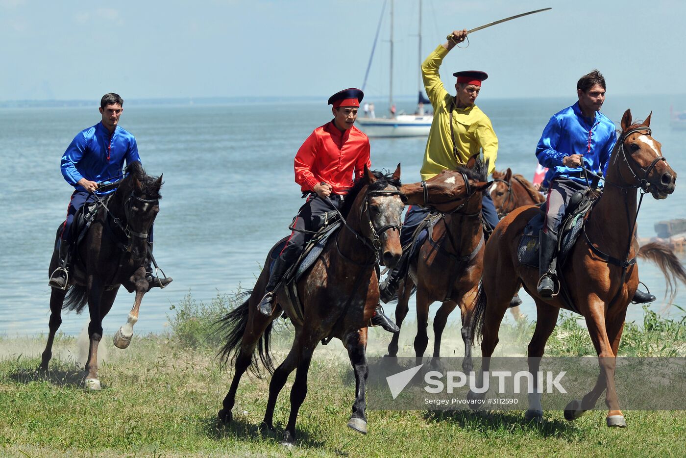 Military reenactment in Rostov Region