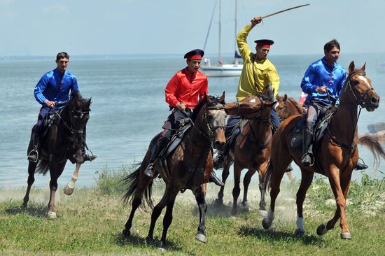 Military reenactment in Rostov Region
