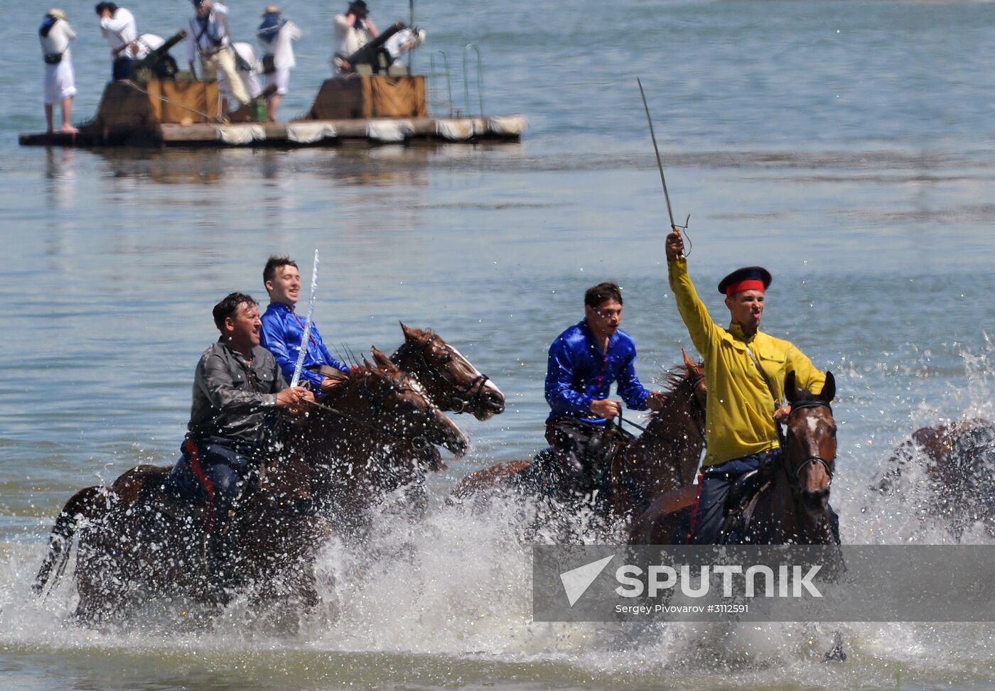 Military reenactment in Rostov Region