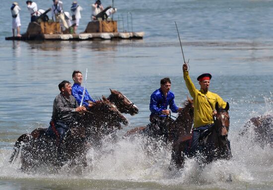 Military reenactment in Rostov Region