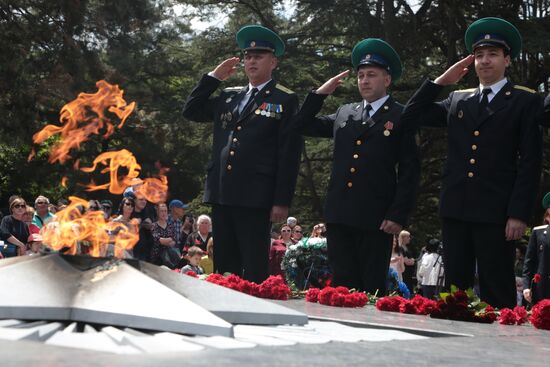 Celebrating 99th anniversary of Russian Security Service's border guard service in Crimea