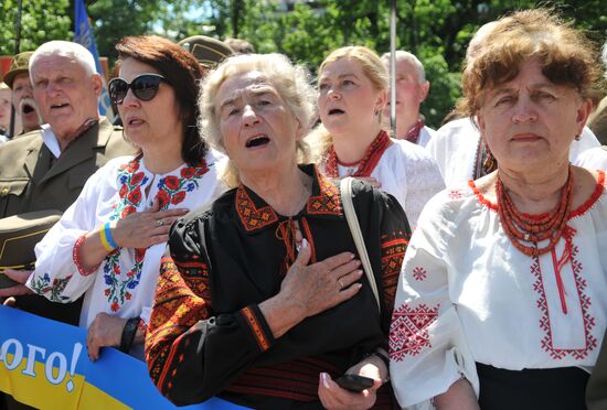 Heroes Day march in Lviv
