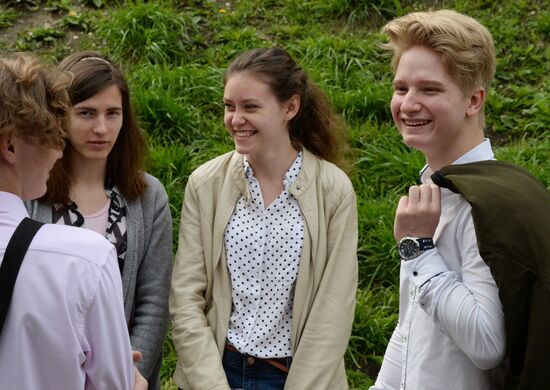 Russian schoolchildren take Unified State Exam