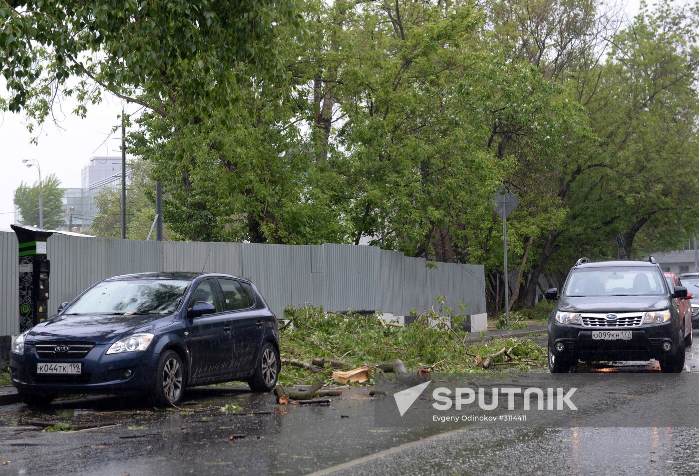 Hurricane aftermath in Moscow