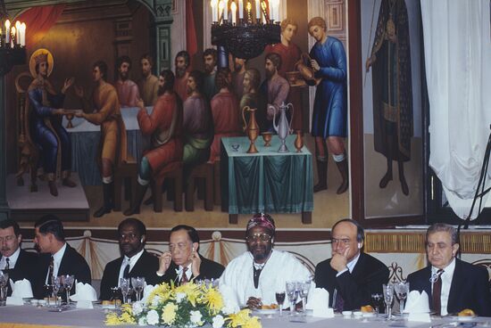 President Boris Yeltsin's meeting with diplomatic corps