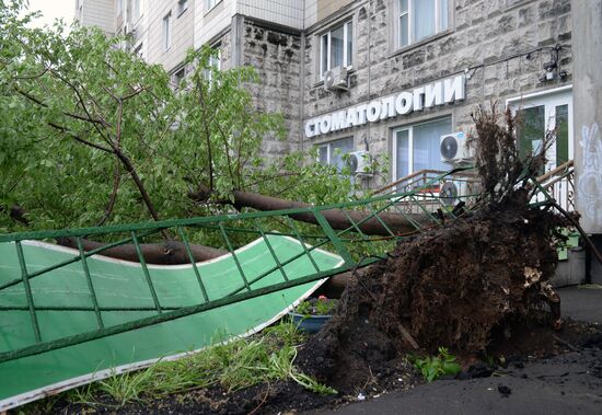 Hurricane aftermath in Moscow