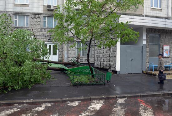 Hurricane aftermath in Moscow