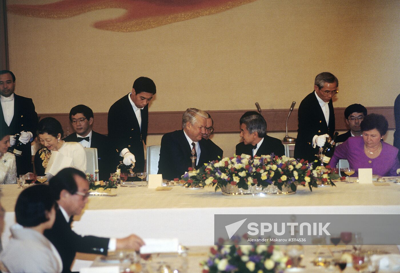 Boris Yeltsin visits Japan