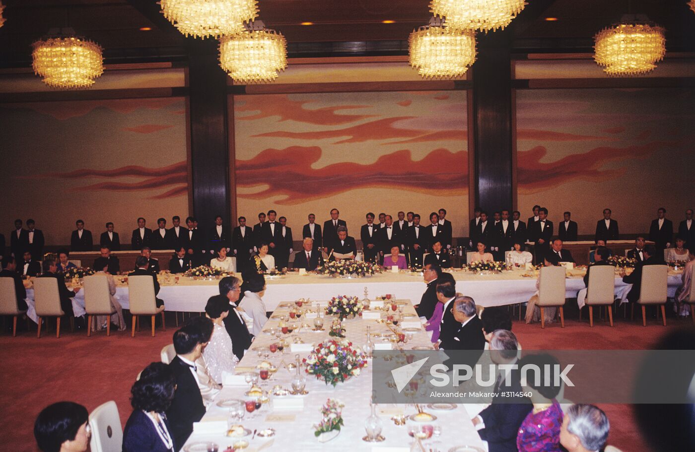 Boris Yeltsin visits Japan