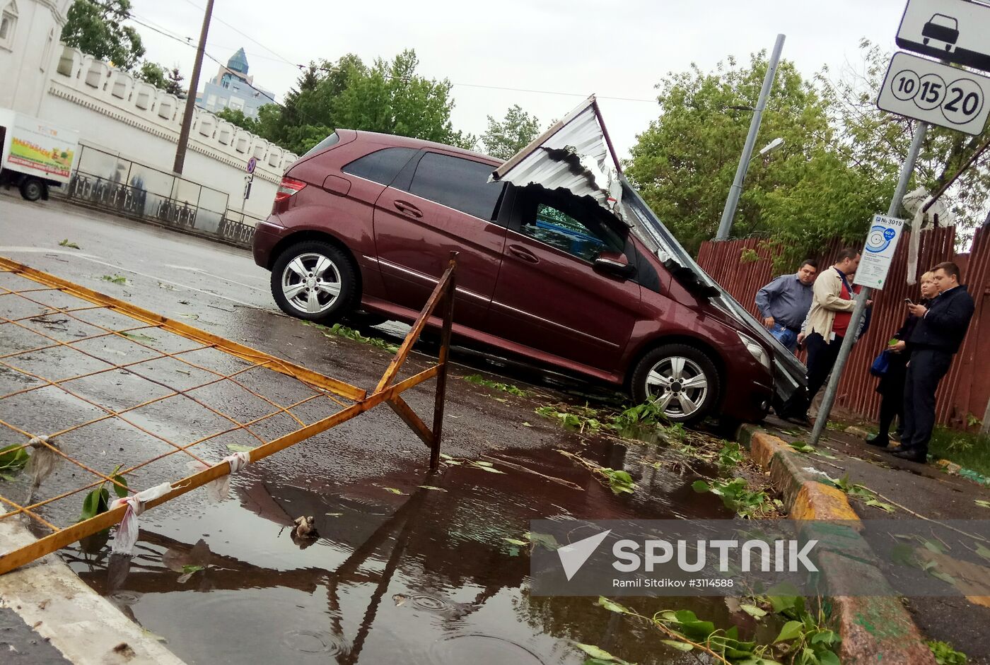 Hurricane aftermath in Moscow