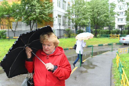 Hurricane aftermath in Moscow