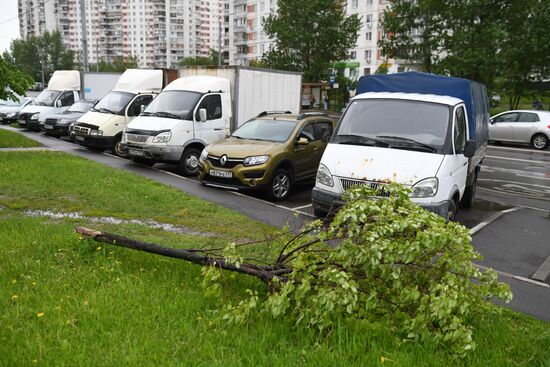 Hurricane aftermath in Moscow