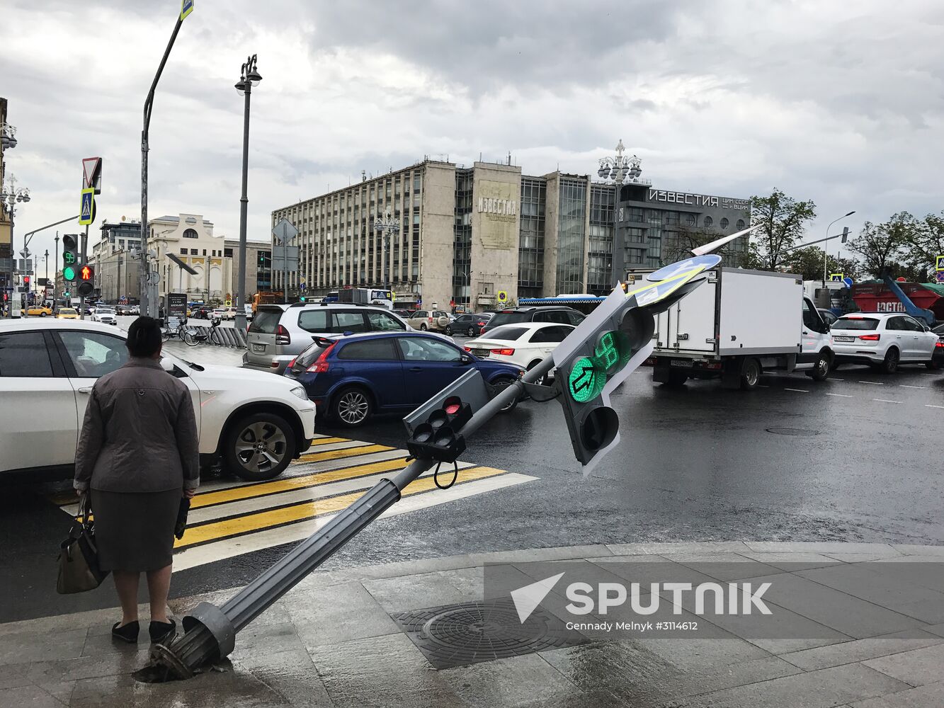 Hurricane aftermath in Moscow