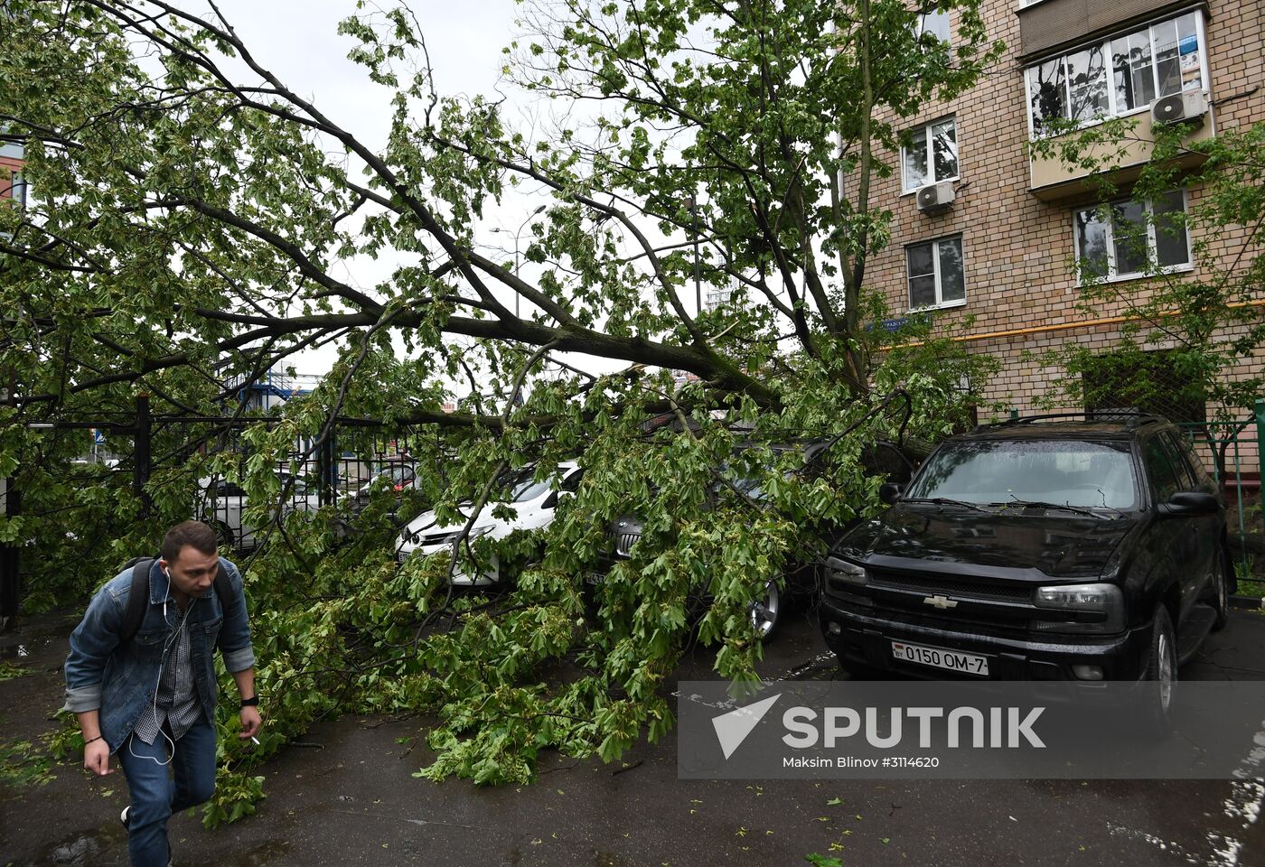Hurricane aftermath in Moscow
