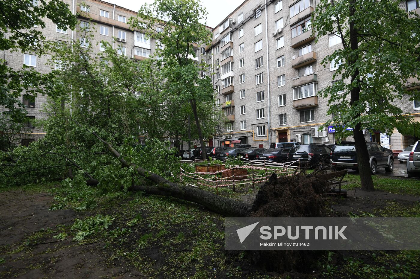Hurricane aftermath in Moscow