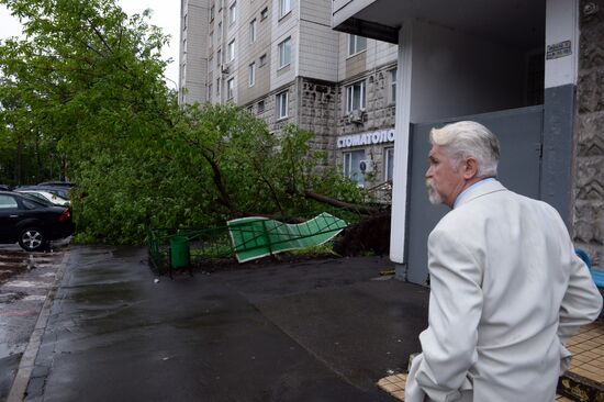Hurricane aftermath in Moscow